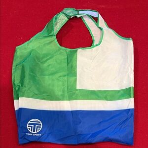 Tory Burch Sport Green and Blue Reusable Bag